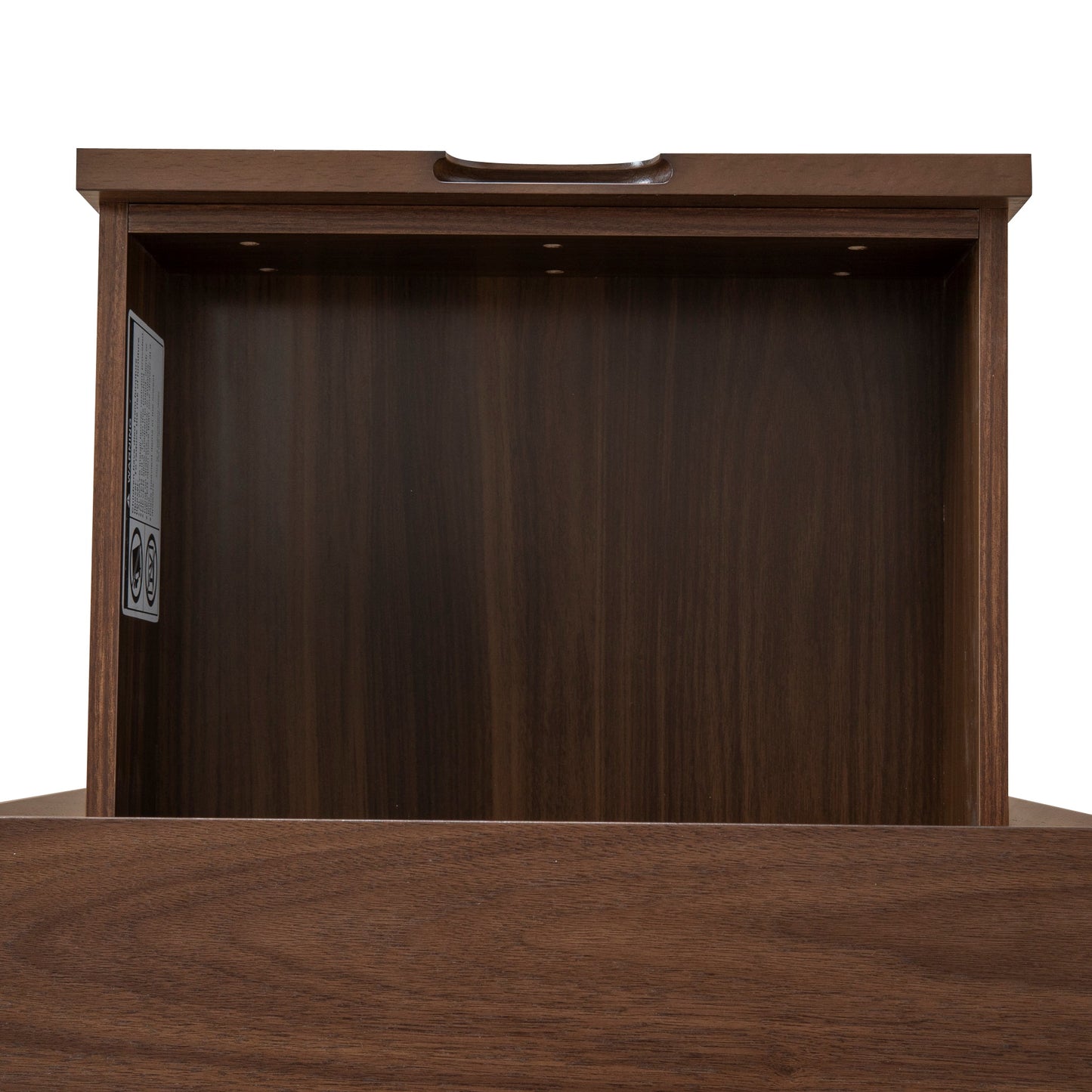 Asta SQ Wooden Bedside Table - Walnut