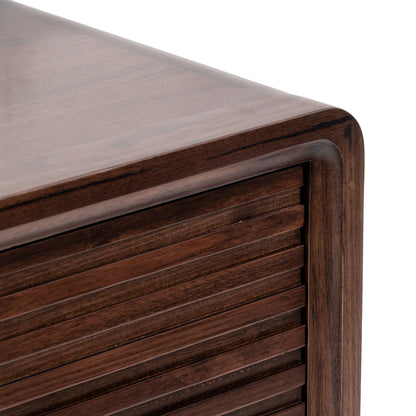 Amparo Single Drawer Bedside Table - Walnut