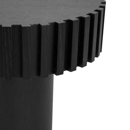 Alfaro 50cm Round Side Table - Full Black