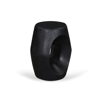 Antica 40cm Round Side Table - Full Black
