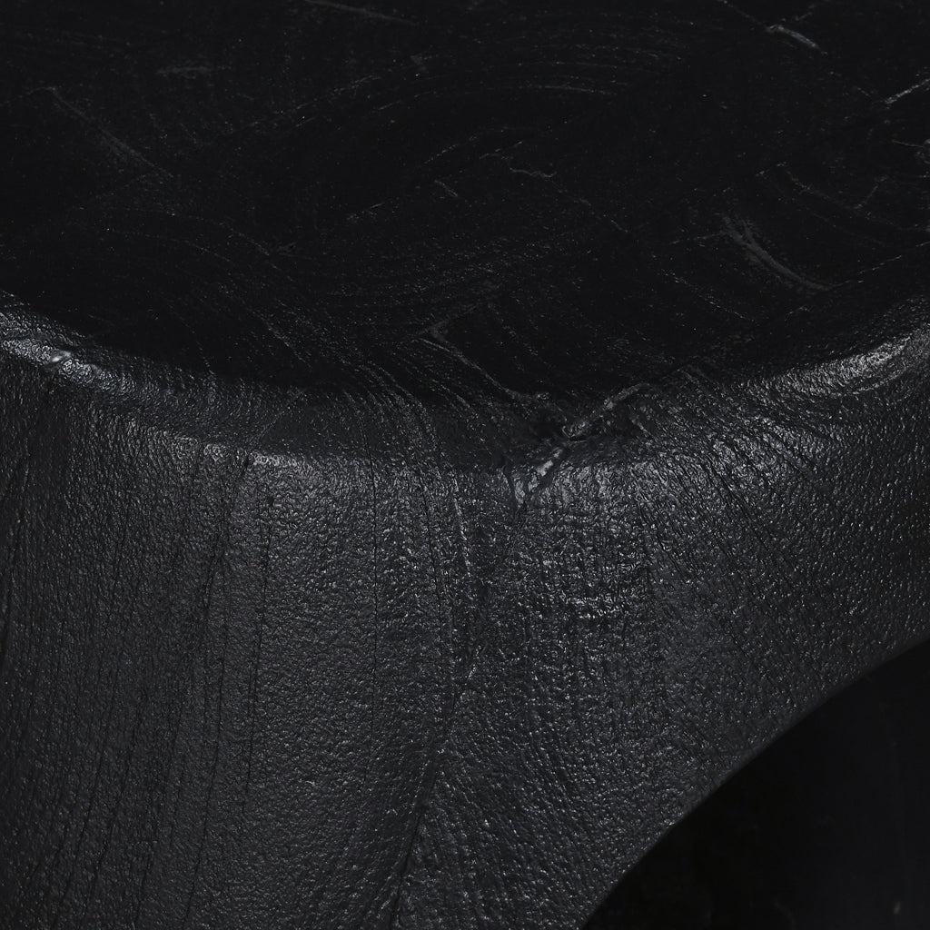 Antica 40cm Round Side Table - Full Black