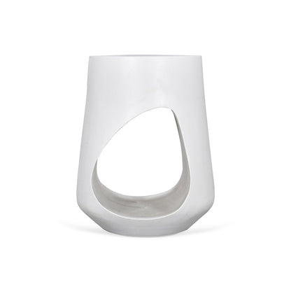 Baldini 32cm Round Side Table - White