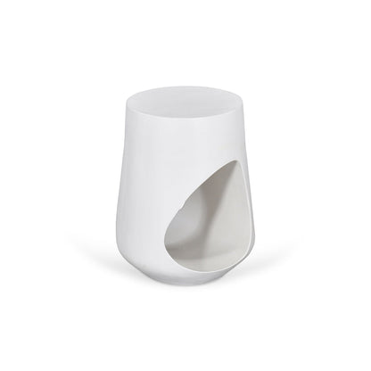 Baldini 32cm Round Side Table - White
