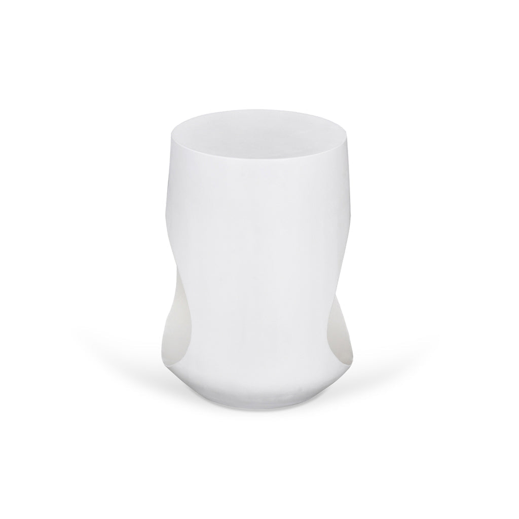 Baldini 32cm Round Side Table - White