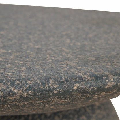 Boris 42cm Fibre Glass Side Table - Charcoal Latte