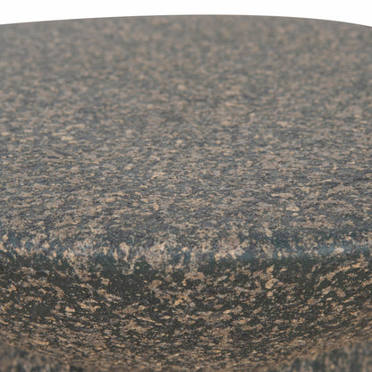 Boris 42cm Fibre Glass Side Table - Charcoal Latte