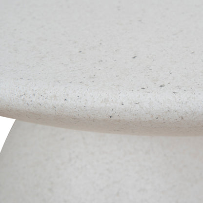 Almas 60cm Fibre Glass Side Table - White