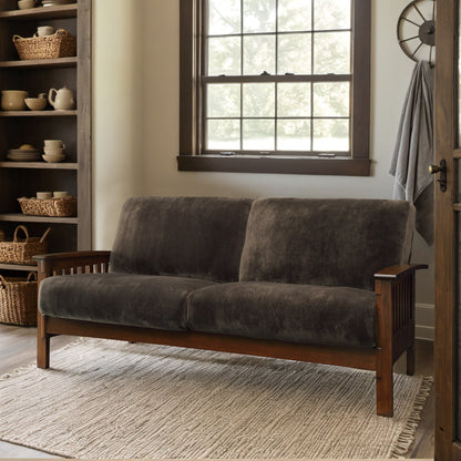 Sigulda Mission-Style Wood Sofa
