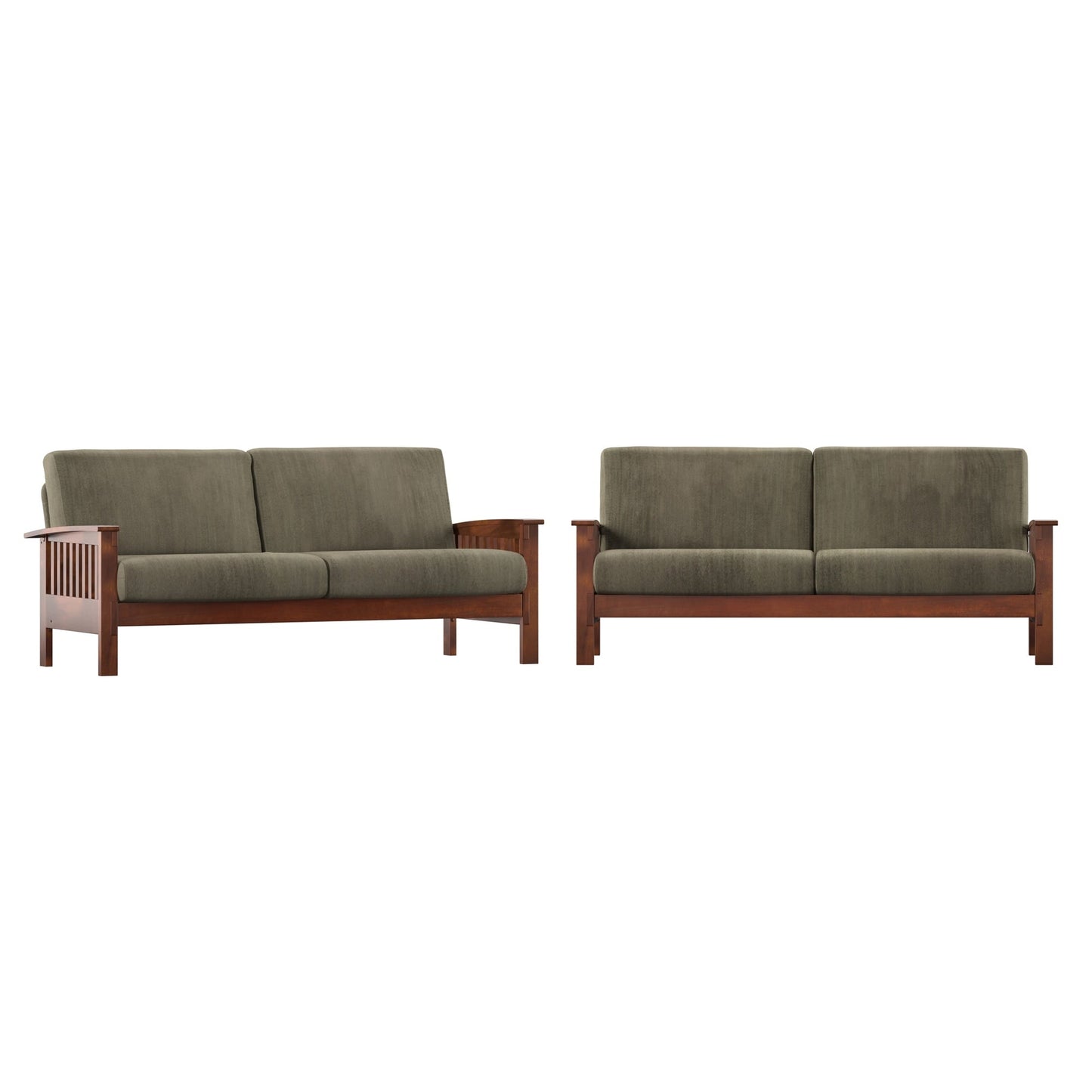 Sigulda Mission-Style Wood Sofa