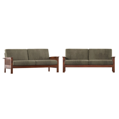 Sigulda Mission-Style Wood Sofa