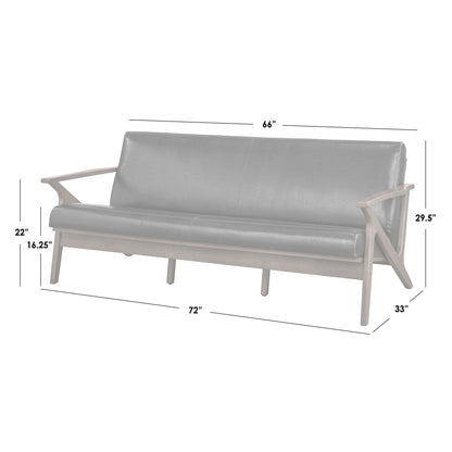 Simple Living Bianca Mid-Century Solid Wood Sofa