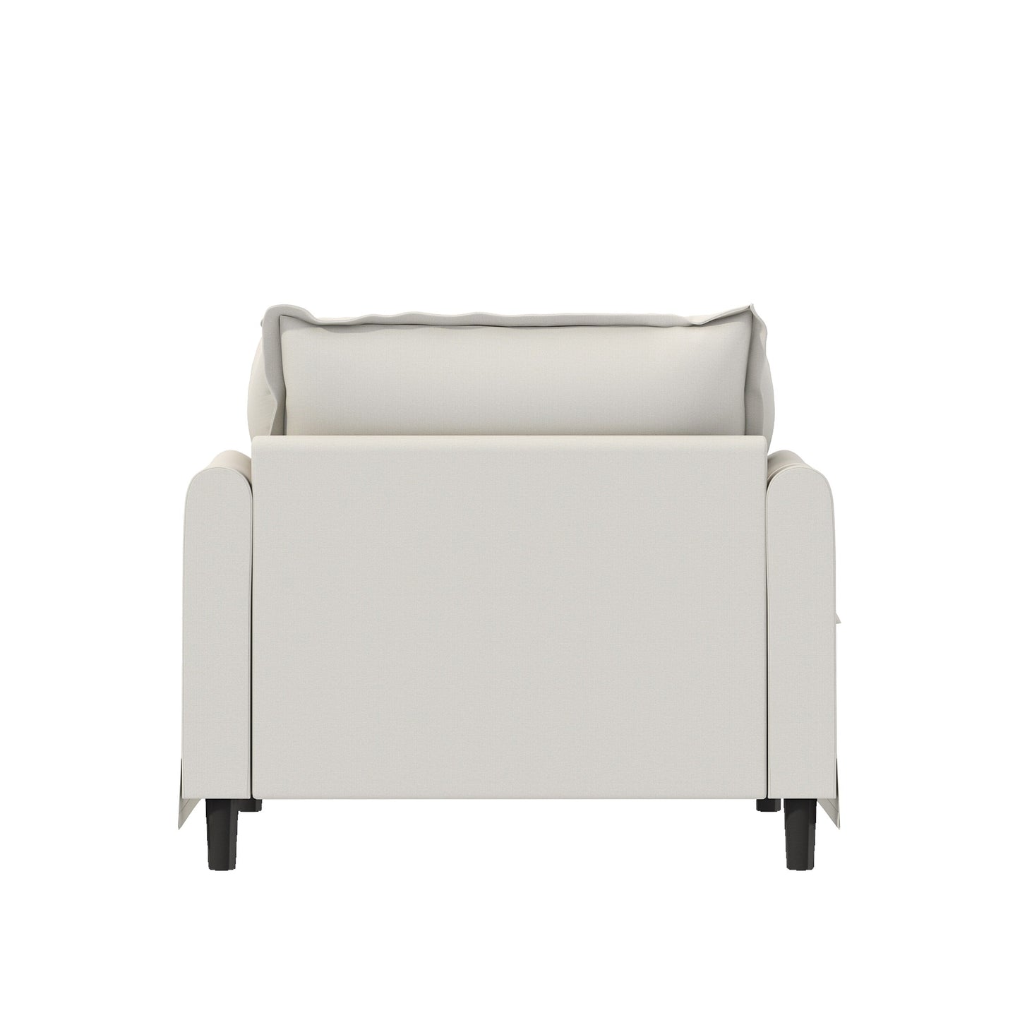 Single Seat Sofa Module For Modular Sectional Sofa,Wide Seat Chenille Armchair With Pillows,Upholstered Single Couch Lounge
