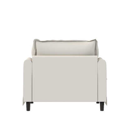 Single Seat Sofa Module For Modular Sectional Sofa,Wide Seat Chenille Armchair With Pillows,Upholstered Single Couch Lounge