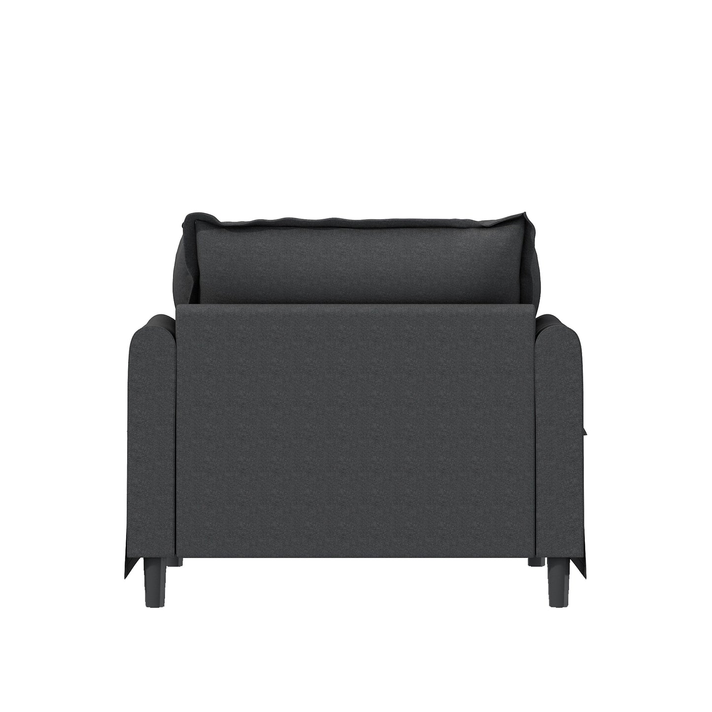 Single Seat Sofa Module For Modular Sectional Sofa,Wide Seat Chenille Armchair With Pillows,Upholstered Single Couch Lounge