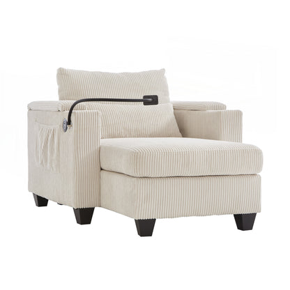 Sofa Chair Sofa Bed Corduroy Sleeper Sofa with USB Ports