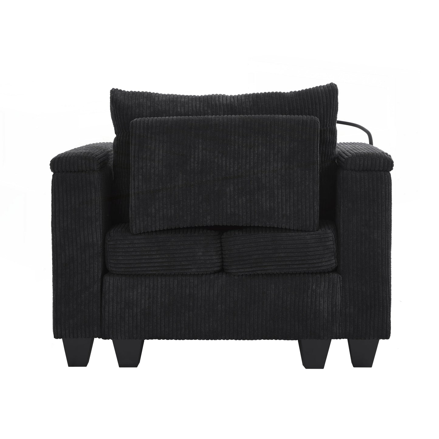 Sofa Chair Sofa Bed Corduroy Sleeper Sofa with USB Ports