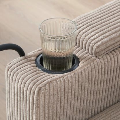 Sofa Chair Sofa Bed Corduroy Sleeper Sofa with USB Ports
