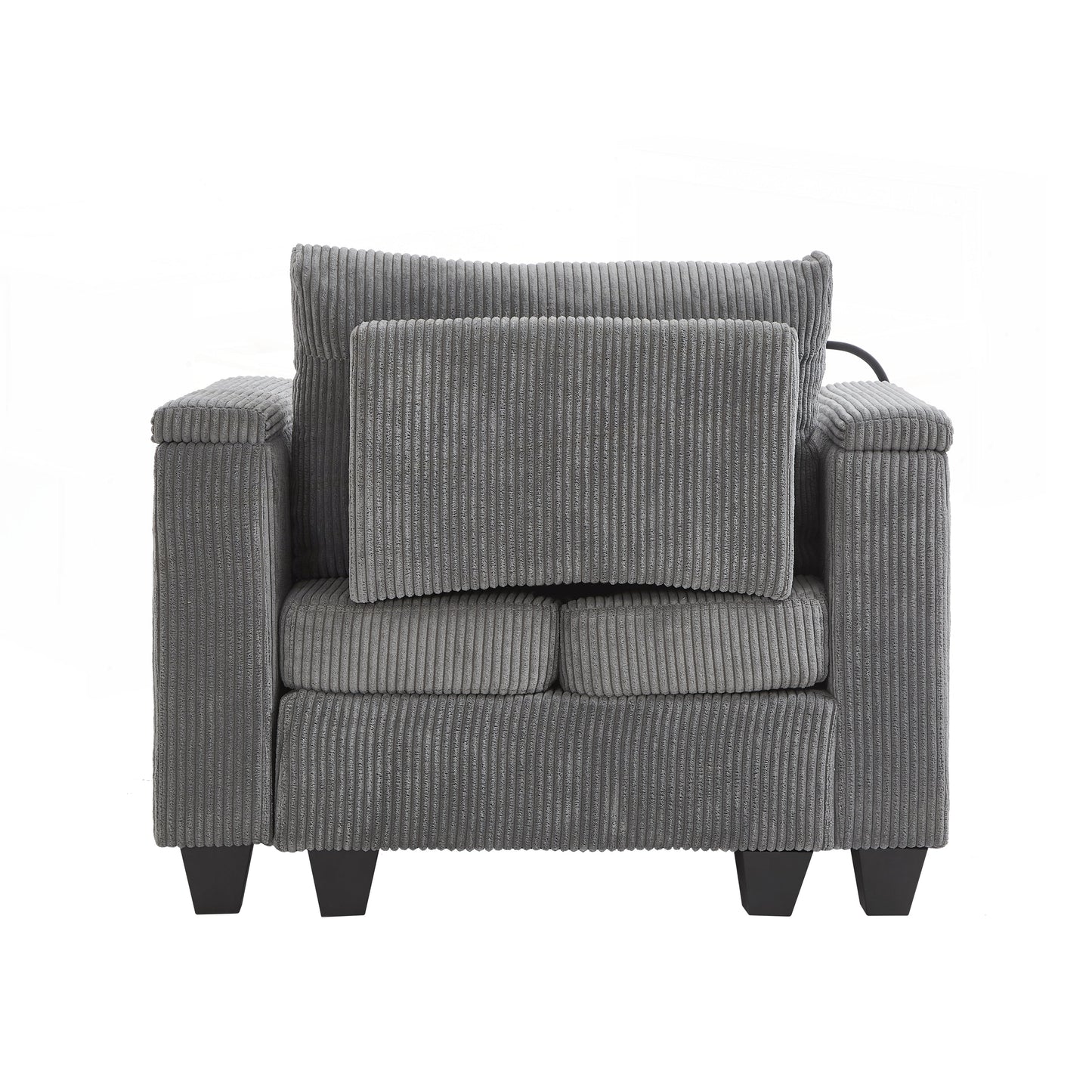 Sofa Chair Sofa Bed Corduroy Sleeper Sofa with USB Ports