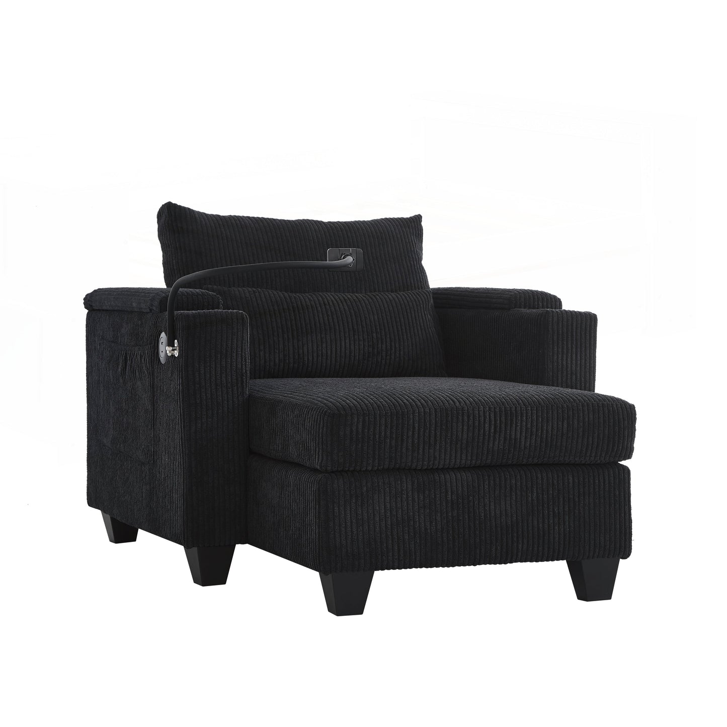Sofa Chair Sofa Bed Corduroy Sleeper Sofa with USB Ports