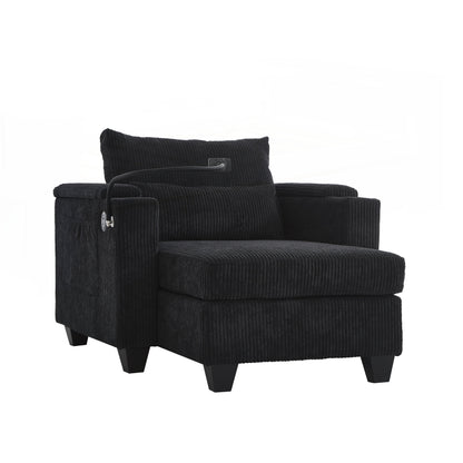 Sofa Chair Sofa Bed Corduroy Sleeper Sofa with USB Ports