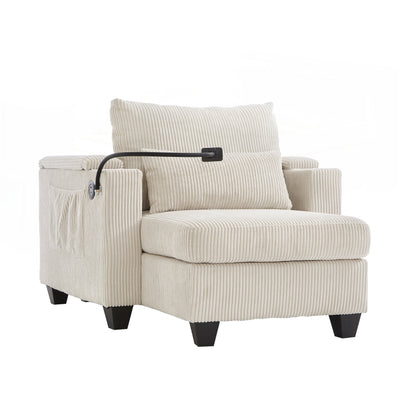 Sofa Chair Sofa Bed Corduroy Sleeper Sofa with USB Ports