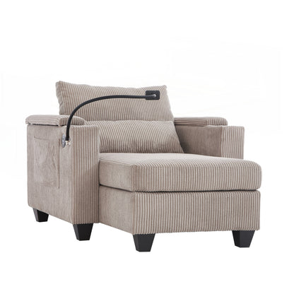 Sofa Chair Sofa Bed Corduroy Sleeper Sofa with USB Ports