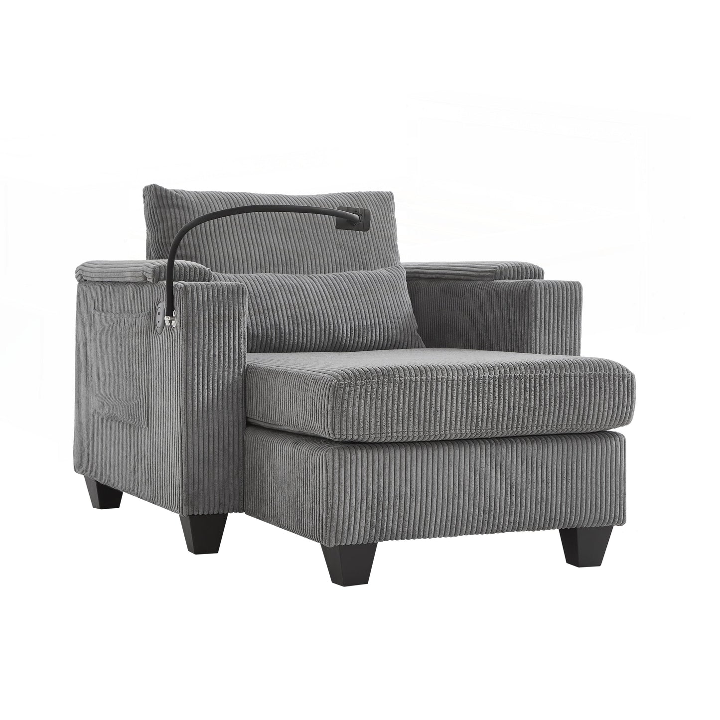Sofa Chair Sofa Bed Corduroy Sleeper Sofa with USB Ports