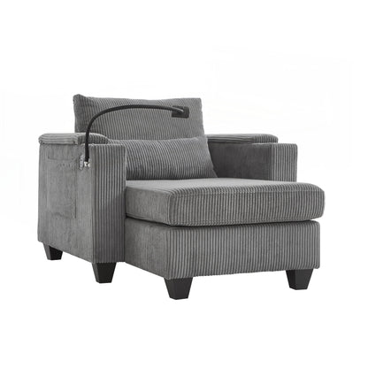 Sofa Chair Sofa Bed Corduroy Sleeper Sofa with USB Ports
