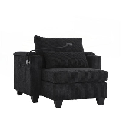 Sofa Chair Sofa Bed Corduroy Sleeper Sofa with USB Ports