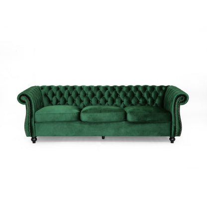 Somerville Chesterfield Tufted Velvet Sofa by Christopher Knight Home