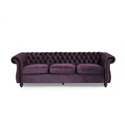 Somerville Chesterfield Tufted Velvet Sofa by Christopher Knight Home