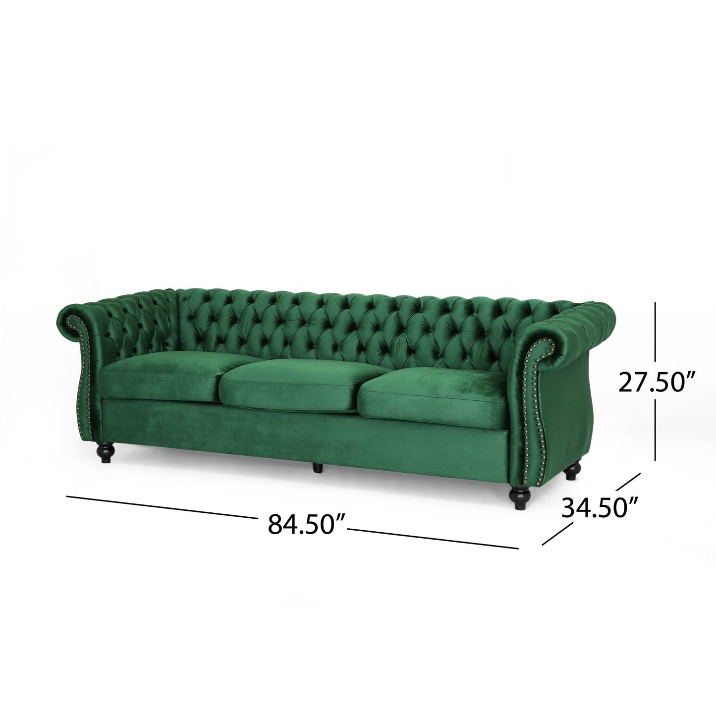 Somerville Chesterfield Tufted Velvet Sofa by Christopher Knight Home