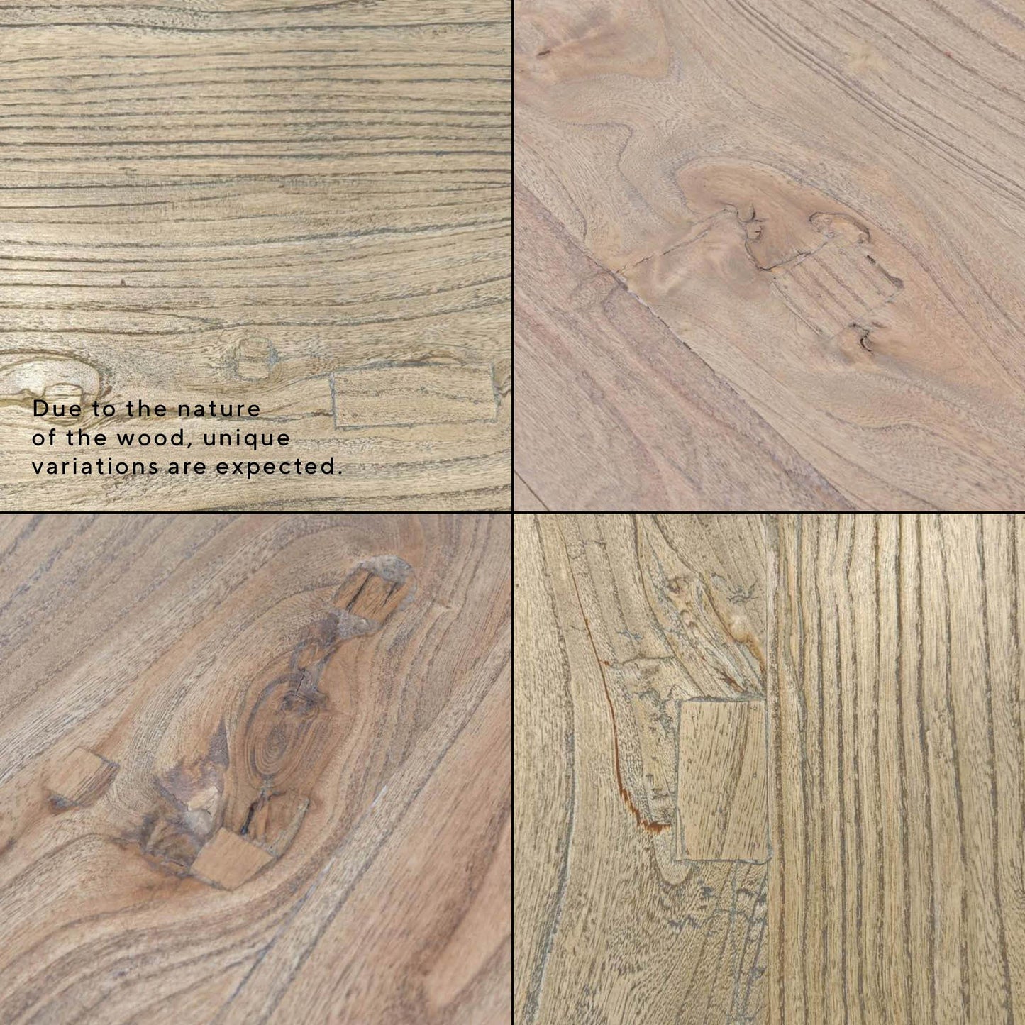 Dalton Reclaimed Wood 1.98m Dining Table - Rustic Natural