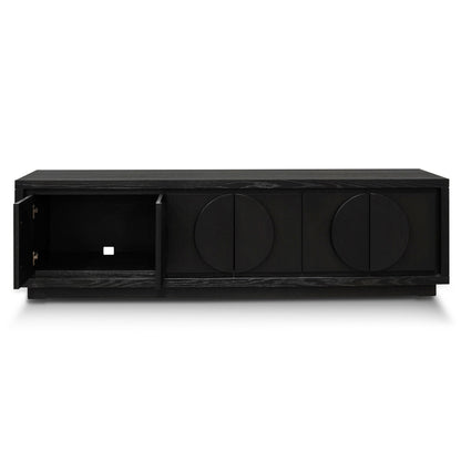 Bonnie 2m Wooden TV Entertainment Unit - Textured Espresso Black