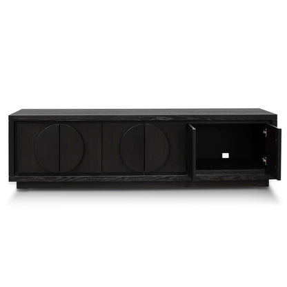 Bonnie 2m Wooden TV Entertainment Unit - Textured Espresso Black