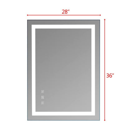 Touch LED Bathroom Mirror Tricolor Dimming Lights