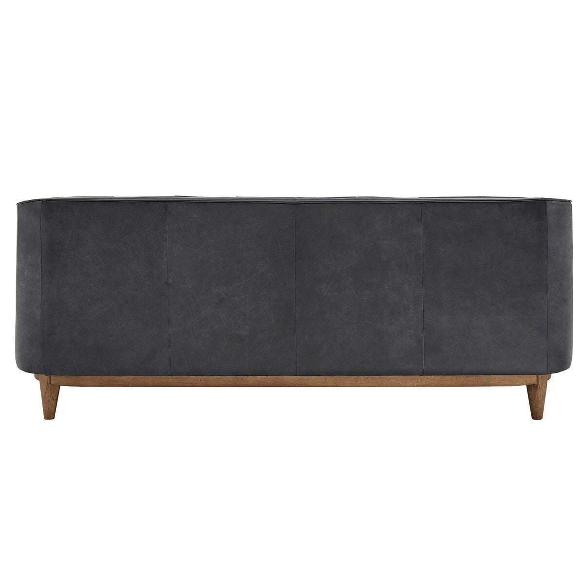 Tullio Black Leather Button Tufted Loveseat by iNSPIRE Q Modern - Sofa