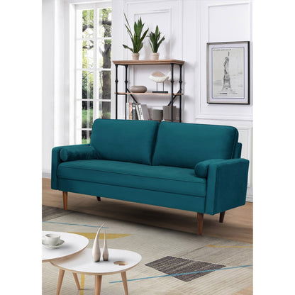 US Pride Furnitirue 70''W Tapered-Leg Velvet Sofa