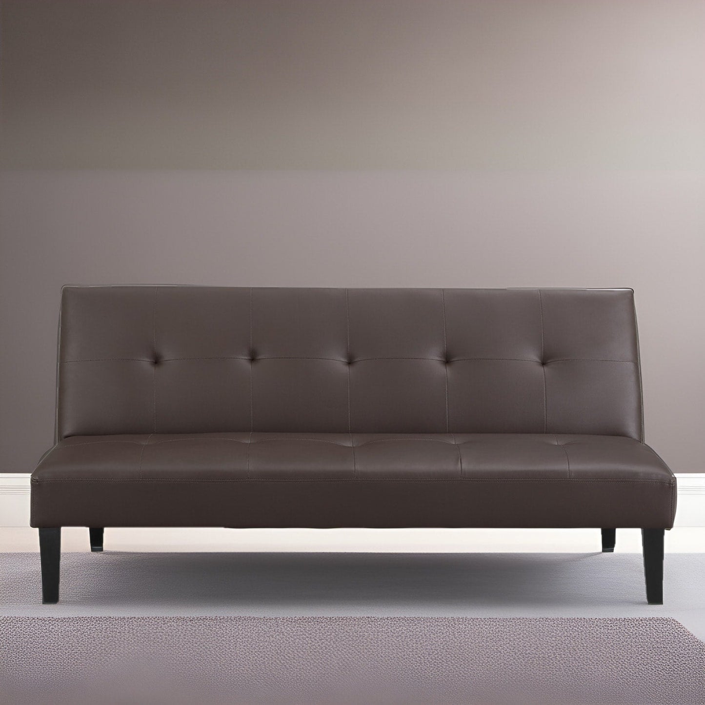 Ultimate Futon Sofa Collection: Futon Sofa with Armrest and Cupholders, Button Tufted Sofa with Wooden Legs