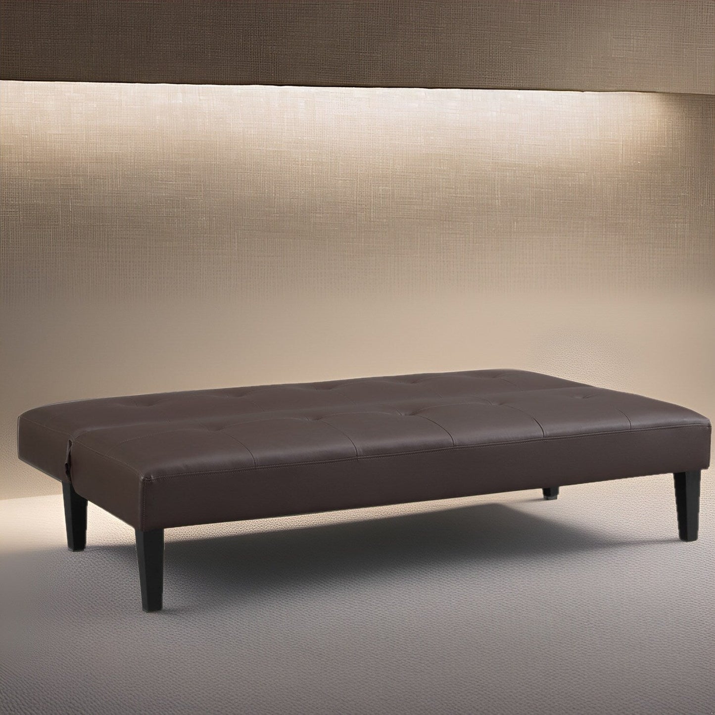 Ultimate Futon Sofa Collection: Futon Sofa with Armrest and Cupholders, Button Tufted Sofa with Wooden Legs