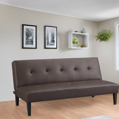 Ultimate Futon Sofa Collection: Futon Sofa with Armrest and Cupholders, Button Tufted Sofa with Wooden Legs