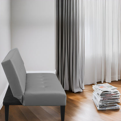 Ultimate Futon Sofa Collection: Futon Sofa with Armrest and Cupholders, Button Tufted Sofa with Wooden Legs