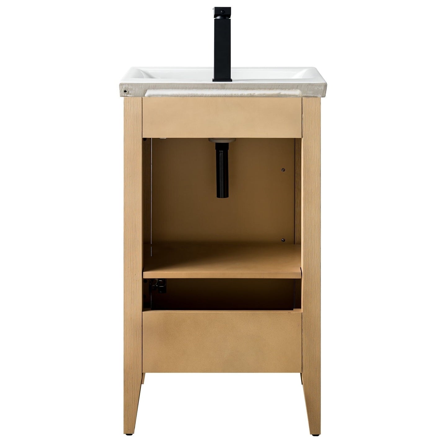 Vanity Art 20 or 24 or 30 Single Sink Bathroom Vanity Cabinet with Ceramic Top