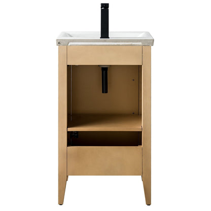 Vanity Art 20 or 24 or 30 Single Sink Bathroom Vanity Cabinet with Ceramic Top