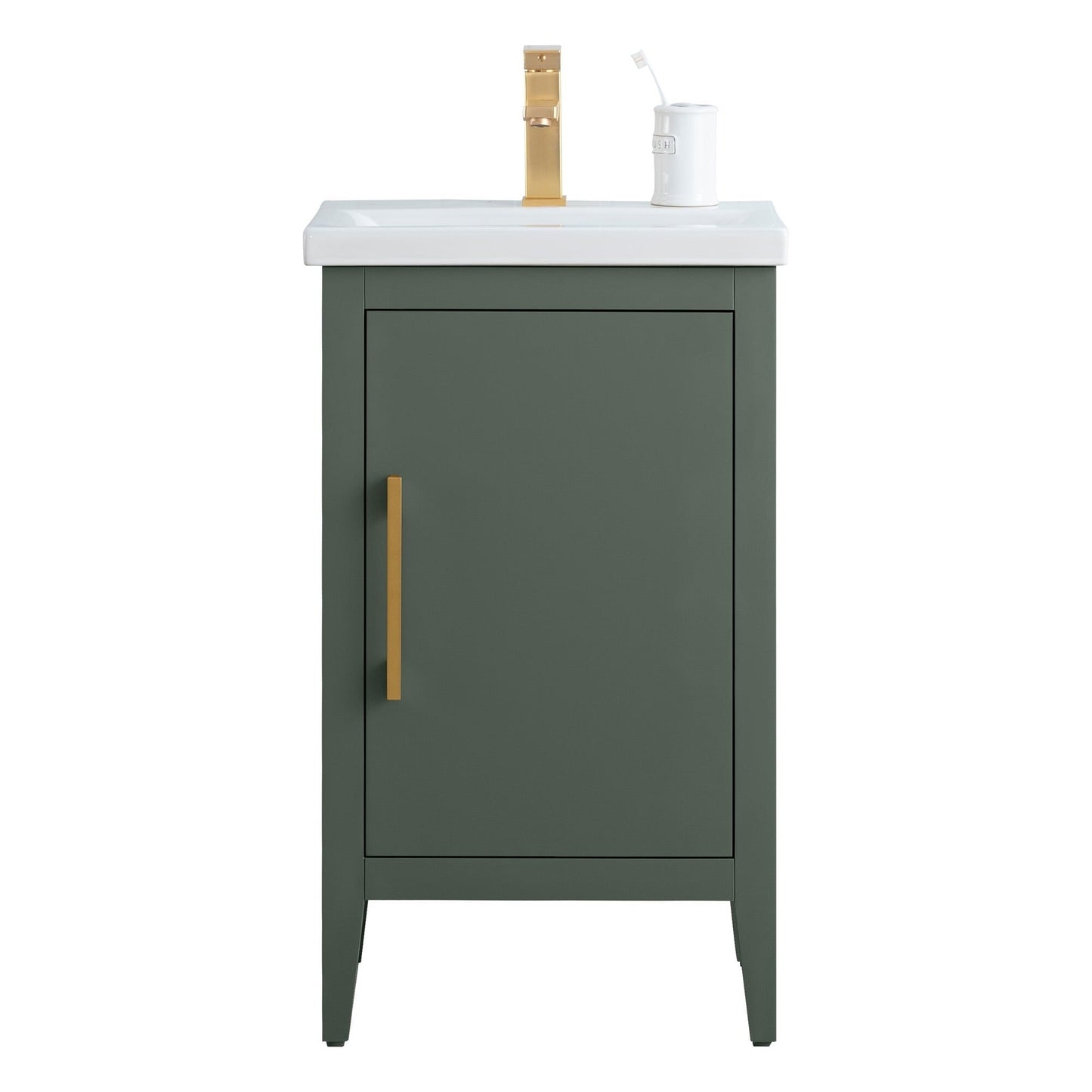 Vanity Art 20 or 24 or 30 Single Sink Bathroom Vanity Cabinet with Ceramic Top