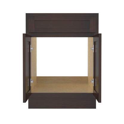 Vanity Art 24-inch Solid Wood Single Sink Bathroom Vanity Cabinet