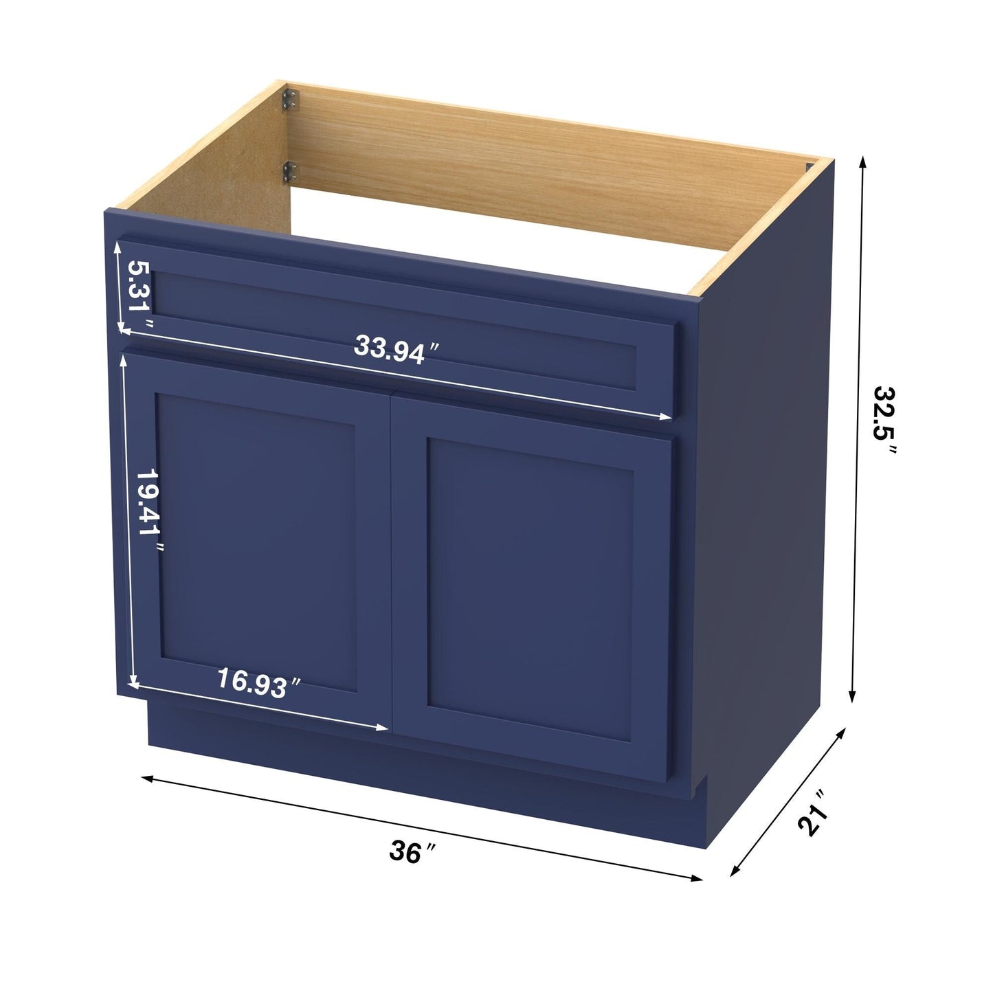 Vanity Art 36 Inch Single Sink Bathroom Vanity Cabinet