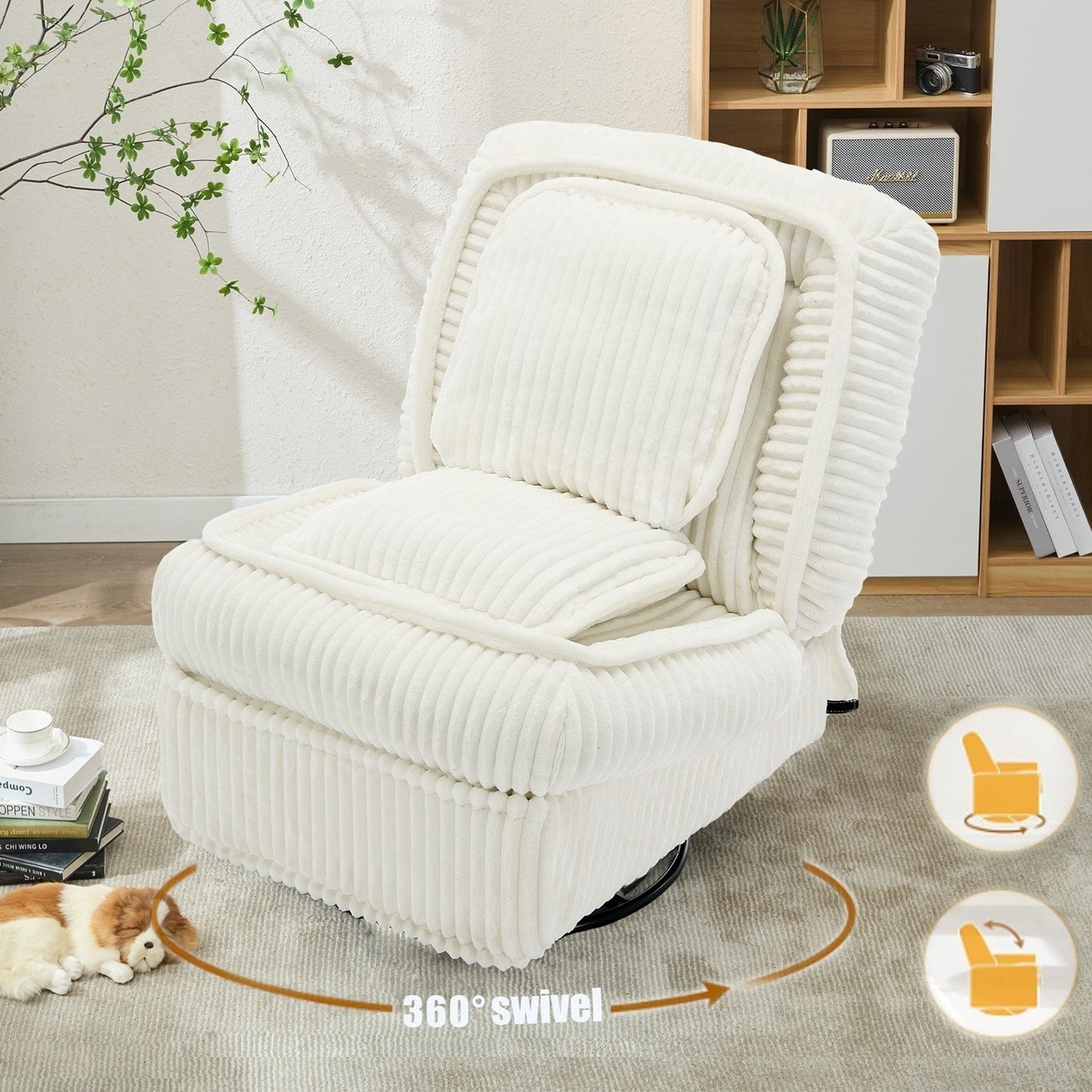 Versatile Corduroy Recliner Sofa for Relaxation and Comfort