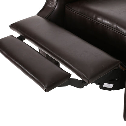 Walter Brown Bonded Leather Recliner Club Chair by Christopher Knight Home