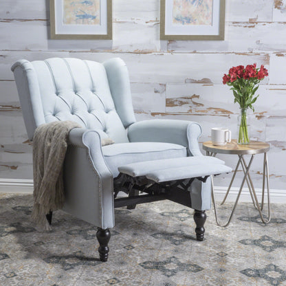 Walter Tufted Fabric Wingback Recliner Club Chair by Christopher Knight Home